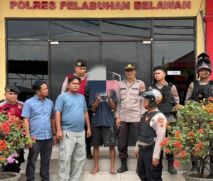 Tim Gabungan Poldasu dan Polres Belawann Tangkap Pelaku Pungli Pengemudi Truk