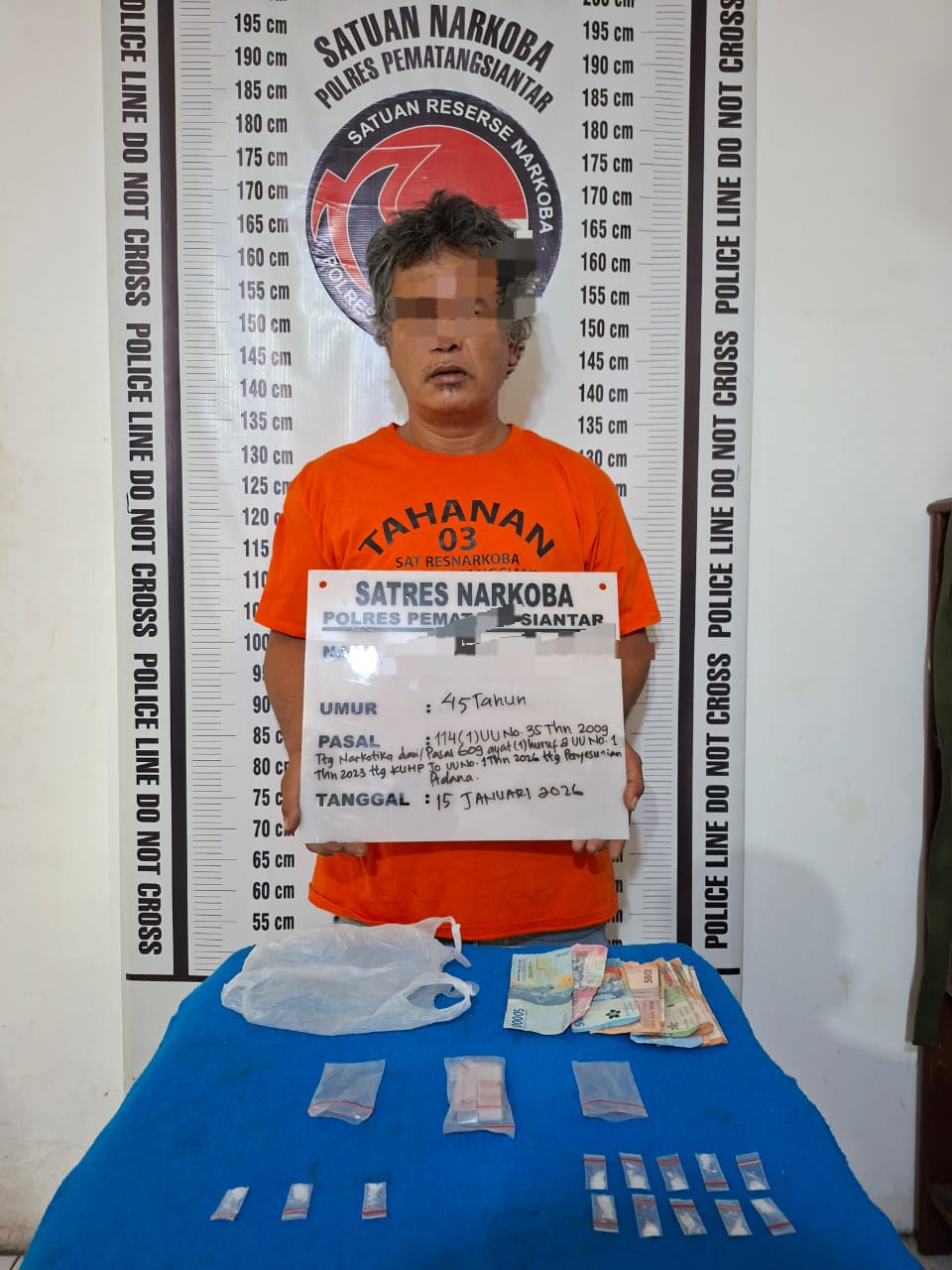 Residivis Narkoba Kembali Diciduk, Polres Pematangsiantar Amankan 13 Paket Sabu