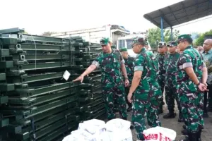 Pangdam I/BB Tinjau Proses Pemindahan 8 Unit Jembatan Modular Type 3-1 di Titi Papan Medan