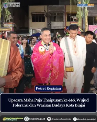 Maha Puja Thaipusam, Wujud Toleransi dan Warisan Budaya Kota Binjai