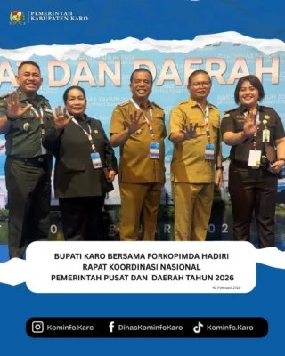 Bupati Karo bersama Forkopimda Rakornas di Sentul Bogor