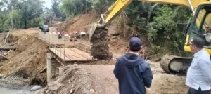 Hujan Deras, Akses Jalan Desa Batu Nagodang Siatas Kembali Putus, Pemkab Humbahas Tanggap Cepat