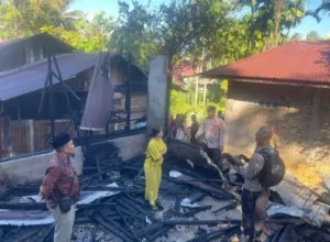 Cekcok Rumah Tangga, Nekad Bakar Rumah Sendiri di Tapteng