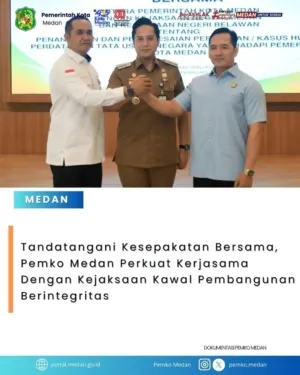Membangun Tata Kota Bersih, Pemko Medan Memperkuat Kerjasama dengan Kejari Medan dan Belawan