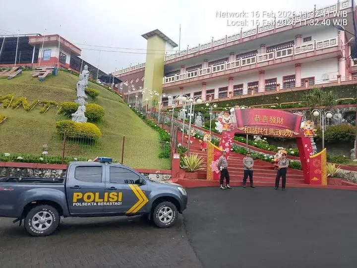 Polsek Berastagi Monitoring Ibadah Imlek 2026, Seluruh Vihara Terpantau Aman