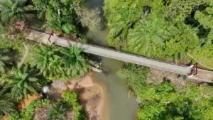 Perbaikan Jembatan Gantung Perintis Sei Kanan Tuntas, Akses Masyarakat Kembali Lancar