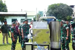 Pangdam I/BB Tinjau Alat Insinerator, Produksi Paving Block dan Genteng di Bengrah I Medan