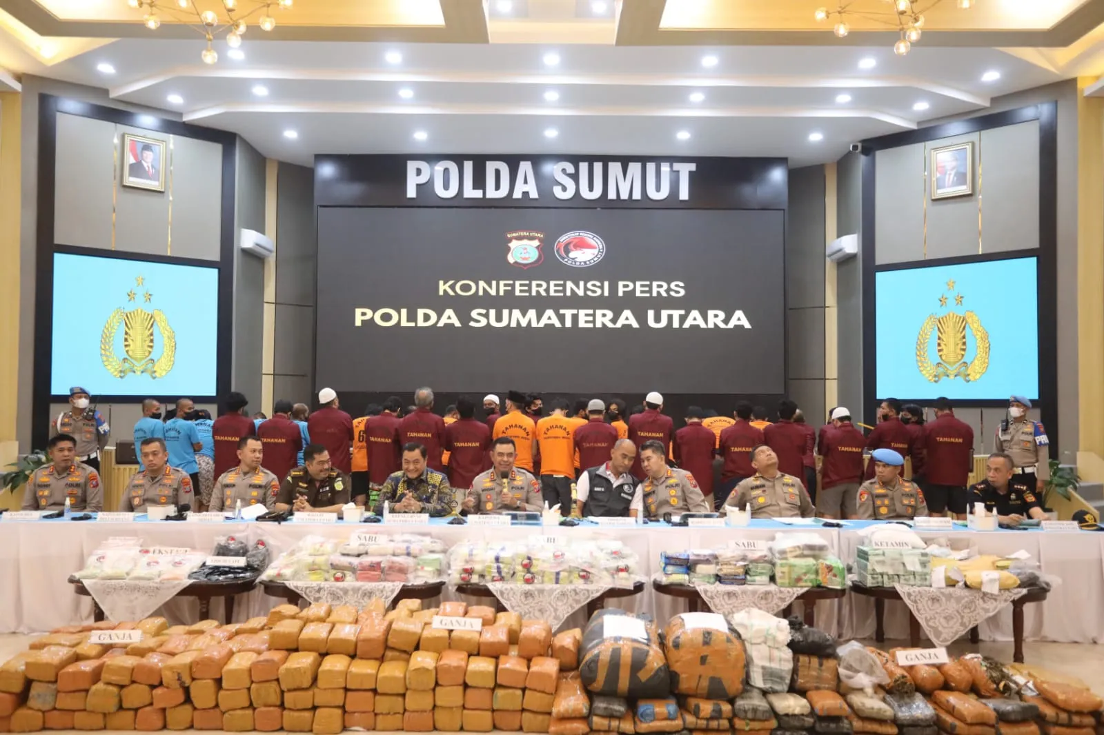 Awal Tahun 2016, Polda Sumut Ungkap 923 Kasus Narkoba dan Amankan 1.118 Tersangka