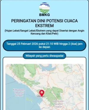 BMKG Imbau Warga Tapteng Waspada Cuaca Ekstrem, Potensi Bencana Hidrometeorologi