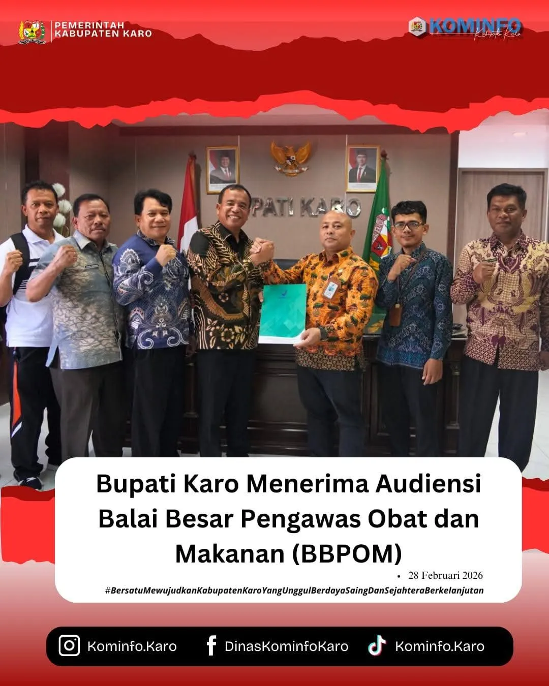 BBPOM Komitmen Dukung Pengawasan Keamanan Pangan dan Obat-obatan di Karo