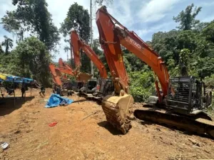 Polda Sumut Tindak Tambang Emas Ilegal di Perbatasan Tapsel–Madina, 14 Ekskavator Diamankan 7 orang Ditahan