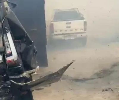 Diselimuti Asap Tebal, Truk dan Mobil Bertabrakan di Jalan Tol Binjai–Stabat