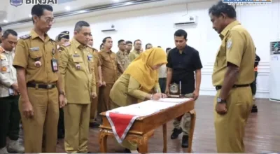 Penandatanganan Perjanjian Kinerja, Wali Kota Binjai Dorong Inovasi dan Efisiensi OPD