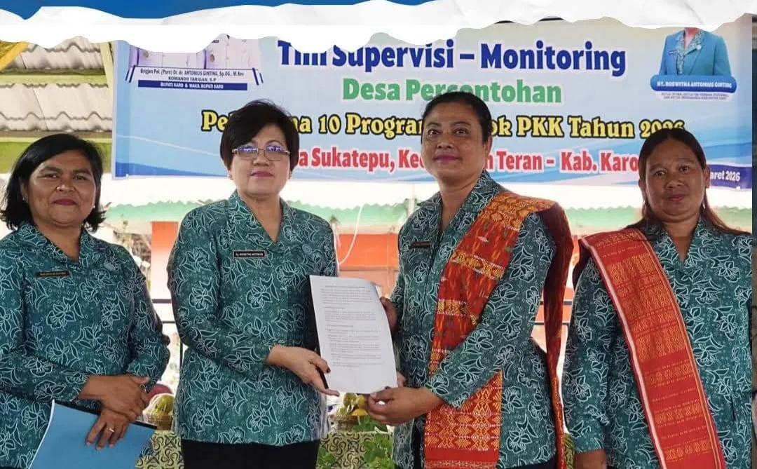 Implementasi 10 Program Pokok PKK,  Ny Roswhita Antonius Ginting Pimpin Supervisi