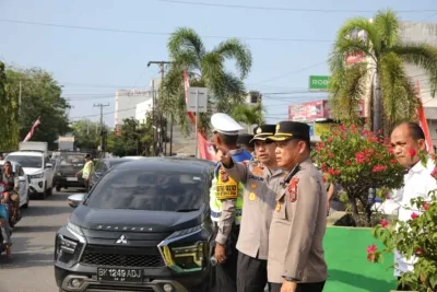Antisipasi Kepadatan Arus Mudik, Kapolrestabes Medan Cek Pospam Titi Kuning