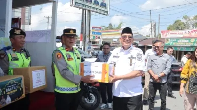 Optimalkan Pengamanan Lebaran, Bupati Dairi Bersama Kapolres Dairi Tinjau Pos Pengamanan