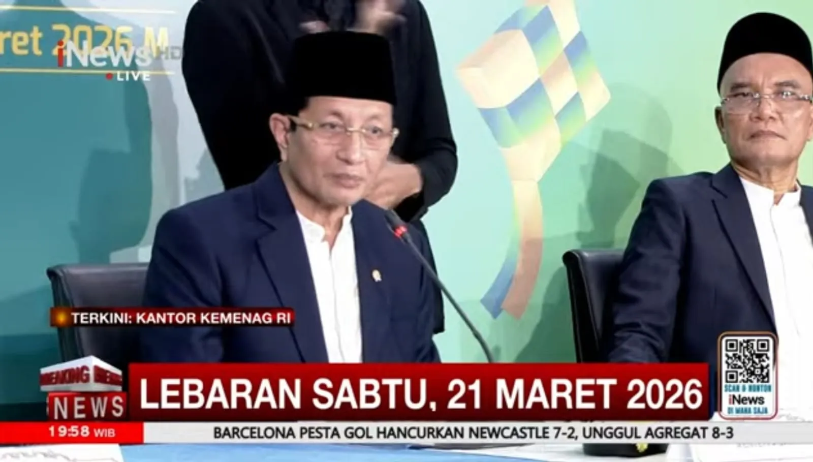 Hasil Sidang Isbat: Idulfitri 1447 Hijriah Jatuh Hari Sabtu 21 Maret
