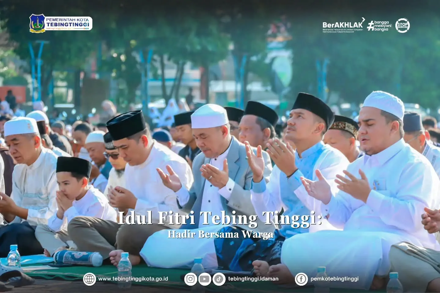 Walikota dan Wakil Walikota Tebingtinggi Shalat Idul Fitri 1447 Bersama Ribuan Warga