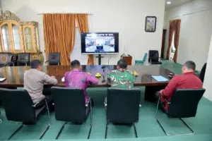 Secara Virtual, Bupati Bener Meriah Rakor pembahasan Update Data Perkembangan Hunian Tetap