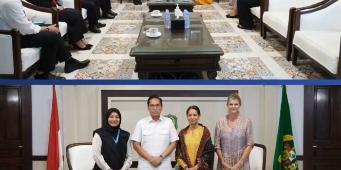 Wali Kota Medan Rico Waas berdiskusi dengan perwakilan UNHCR mengenai penanganan pengungsi.